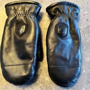 Rudsak Black Leather Mittens - Ladies M
